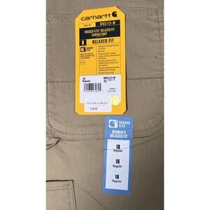 Carhartt Women's Rugged Flex Relaxed Fit Canvas Pants Size 18 Regular NWT